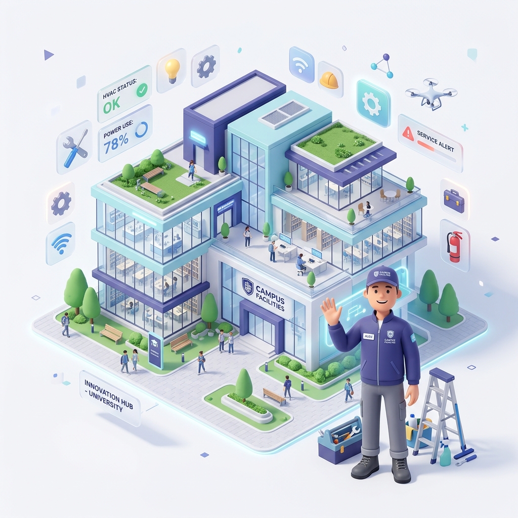 Campus Maintenance Illustration